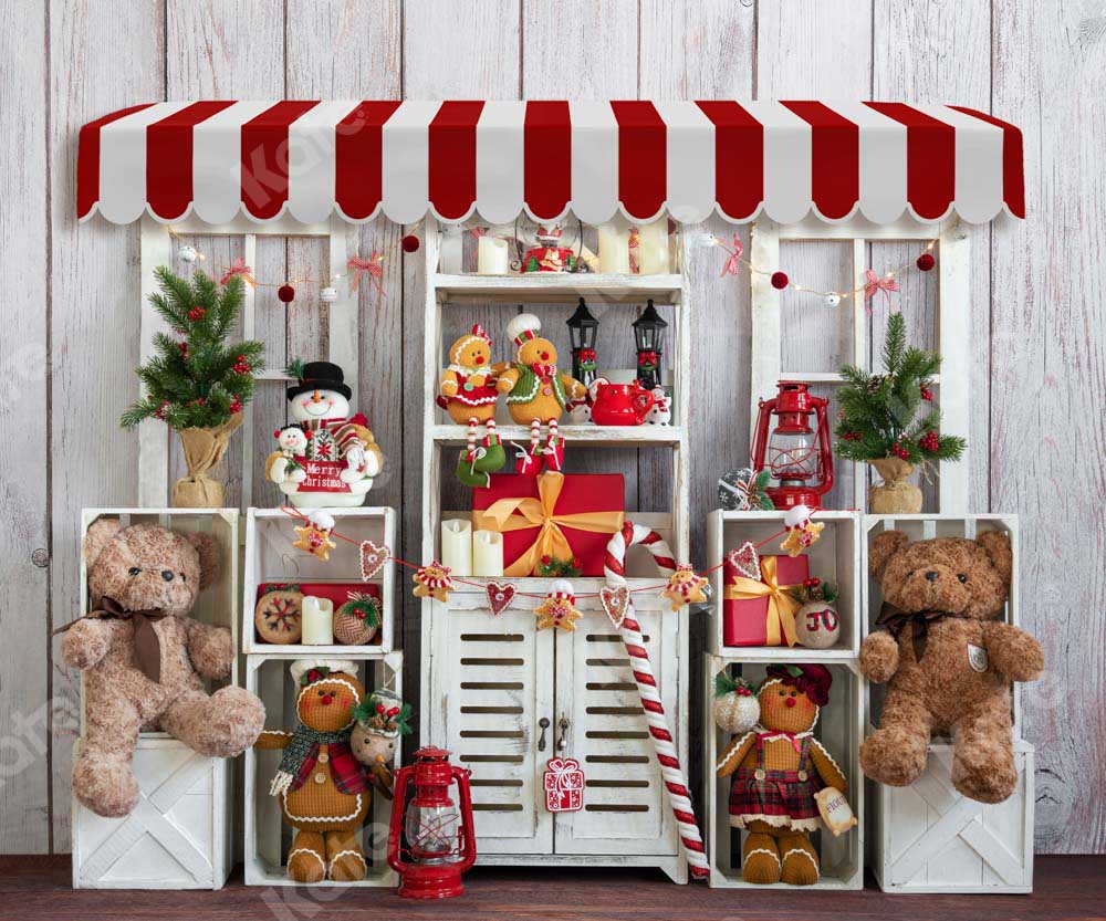 Kate Christmas Gift Teddy Bear Backdrop Designed by Emetselch