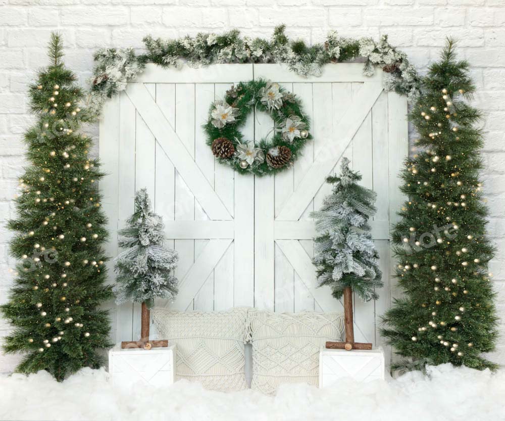 Kate Christmas Tree Backdrop Barn Door Designed by Emetselch