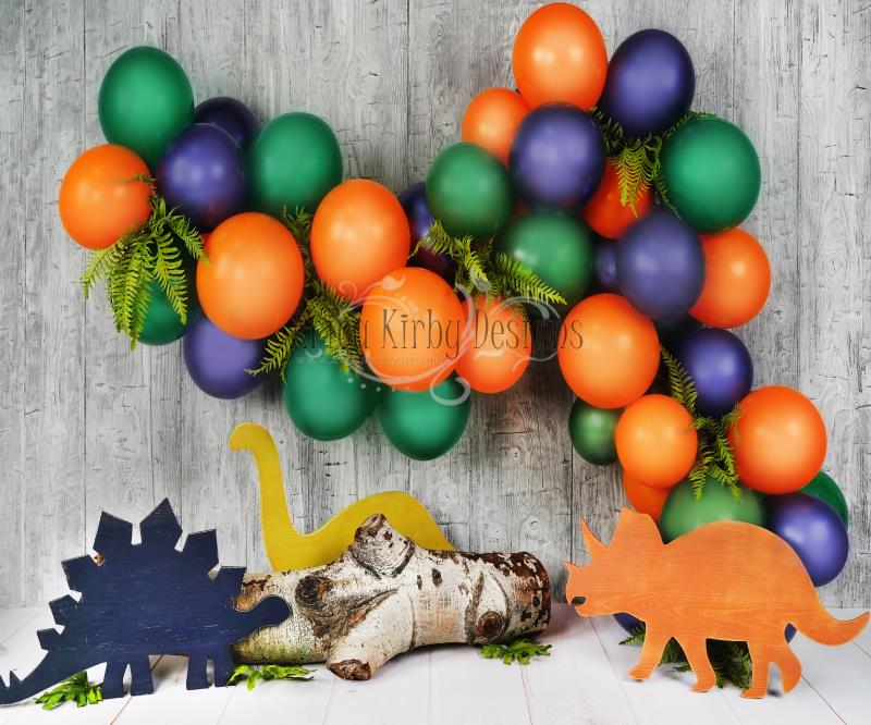 Kate Dinosaur Balloons Children Backdrop Designed By Arica Kirby