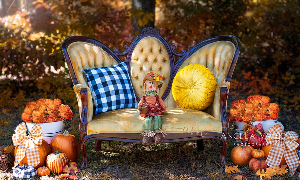 Kate Fall Sofa Backdrop Designed By Angela Marie Photography