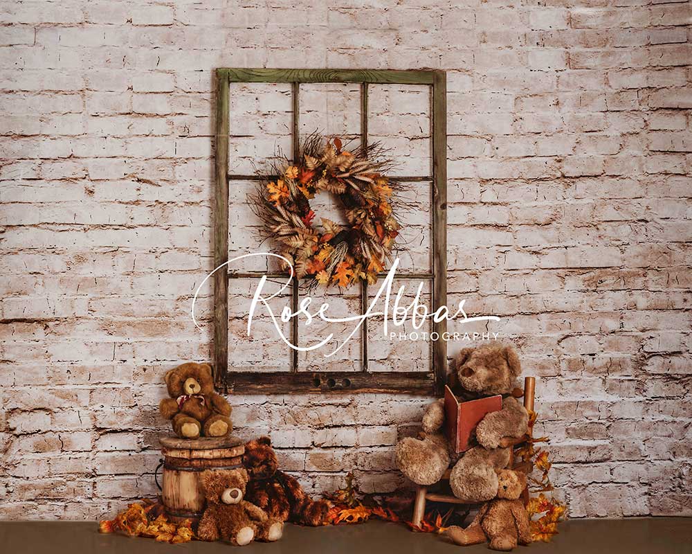 Kate Fall Window With Bears Backdrop Designed By Rose Abbas