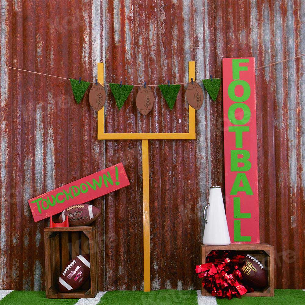 Kate Football Tin Sports Decoration Backdrop Designed by Leann West
