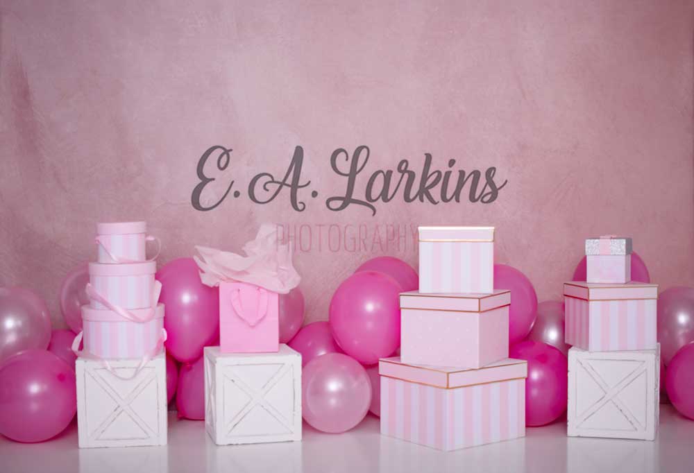 Kate Girls Shopping Birthday Pink Backdrop Designed By Erin Larkins