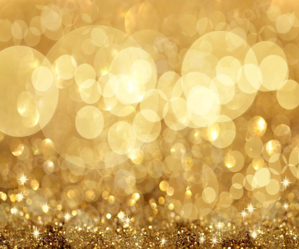 Kate Light Golden Bokeh Glitter Backdrop for Children