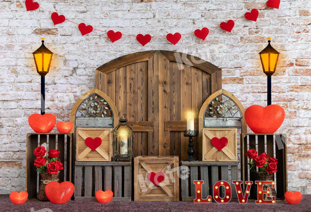 Rustic Romantic Heart Garland Backdrop