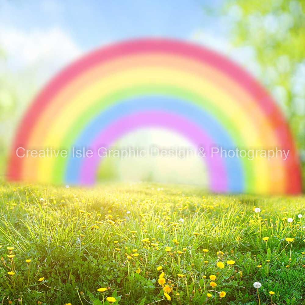Kate Rainbow Backdrop Grassland Summer Designed by Chrissie Green