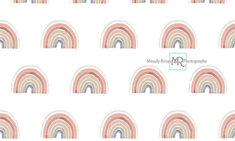 Kate Rainbow Pattern Backdrop Girl Boho Designed by Mandy Ringe Photography