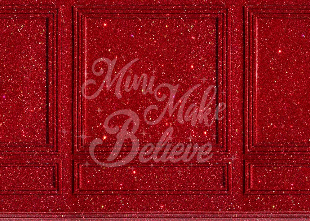 Kate Red Shiny Wall Backdrop Designed by Mini MakeBelieve