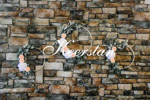 Kate Rock Stone Wall with Garland Backdrop for Photography Designed by Keerstan Jessop