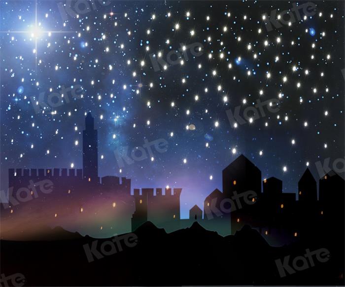 Kate Nativity of Jesus Night Stars Backdrop Sky Christmas for Photography
