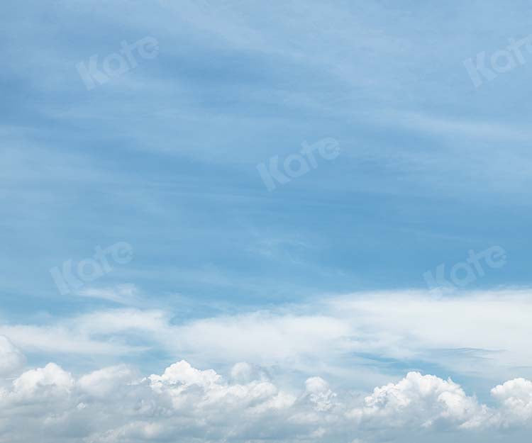 Kate Summer Scenery White Clouds Blue Sky Backdrop Designed by Kate Image