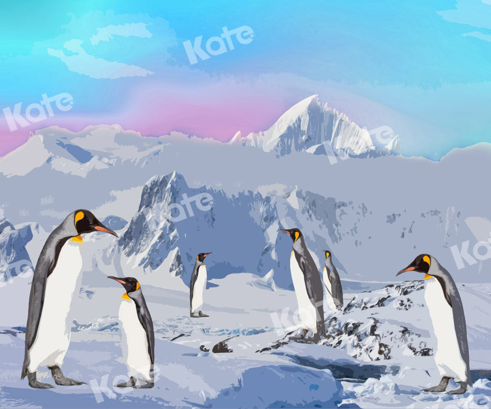 Kate Snow Mountain Penguin Backdrop Designed by Chain Photography