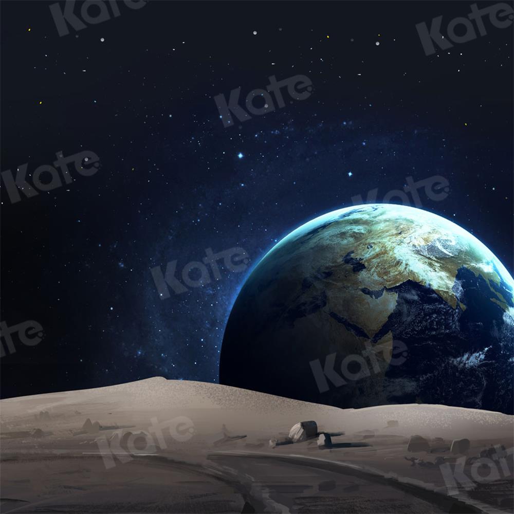 Kate Space Backdrop Blue Earth Planets for Photography