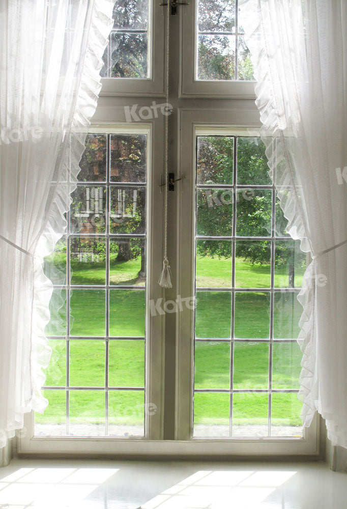 Kate Spring Sunshine window Backdrop Outside Grassland Designed by Chain Photography