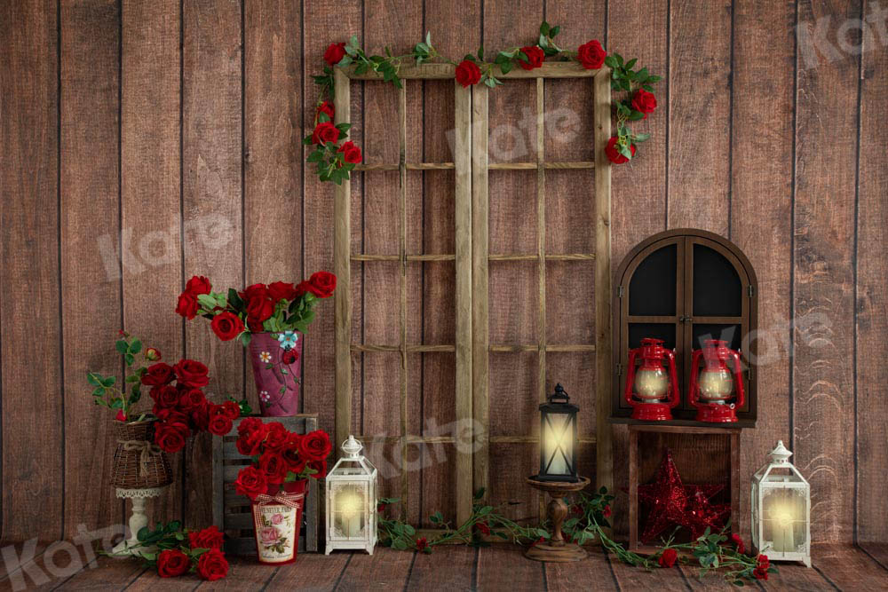 Kate Valentine's Day Backdrop Romantic Wooden House Designed by Emetselch