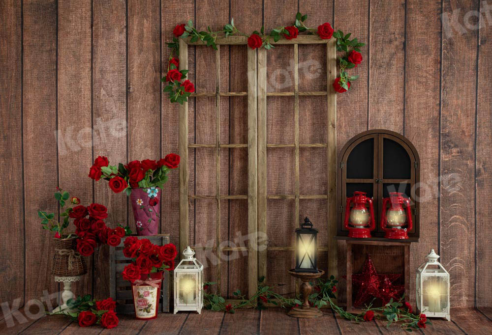 Kate Valentine's Day Backdrop Romantic Wooden House Designed by Emetselch