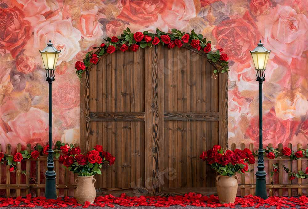 Kate Valentine's Day Backdrop Rose Garden Designed by Emetselch