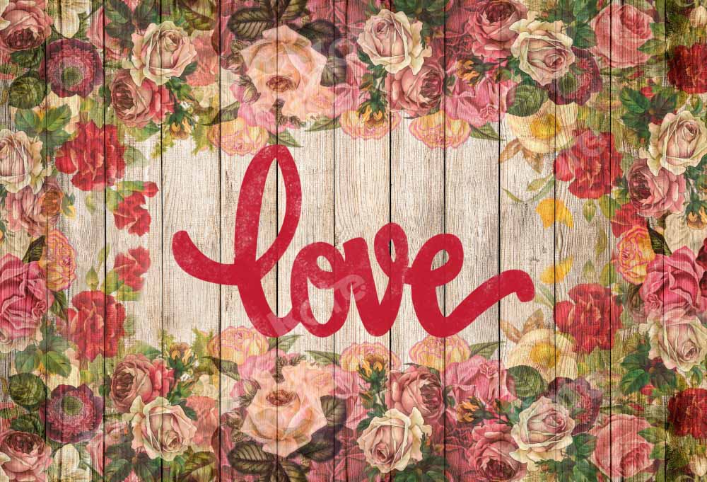 Kate Valentine's Day Flowers Backdrop Designed by Chain Photography