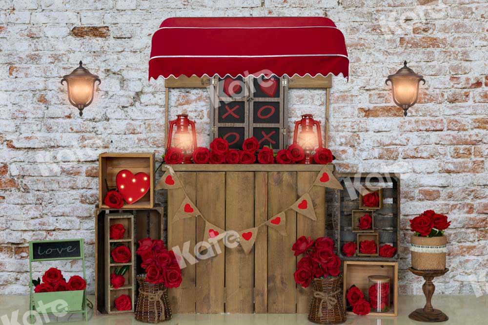 Kate Valentine's Day Shop Backdrop Rose Designed by Emetselch