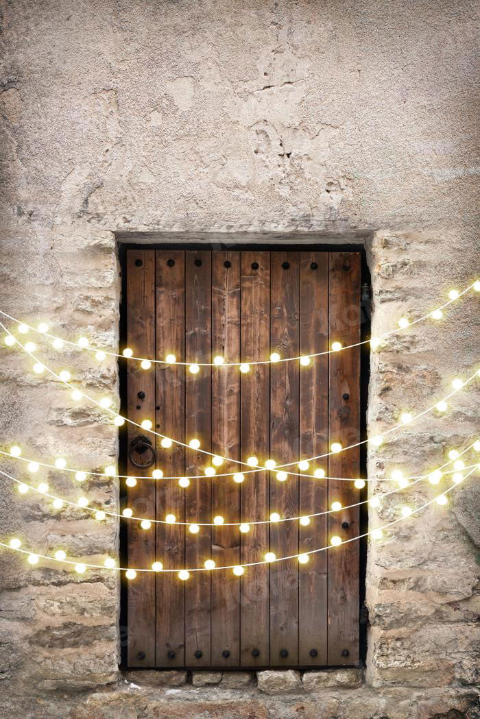 Kate Vintage Wall and Door with Lights Children Backdrop for Children Designed by JFCC