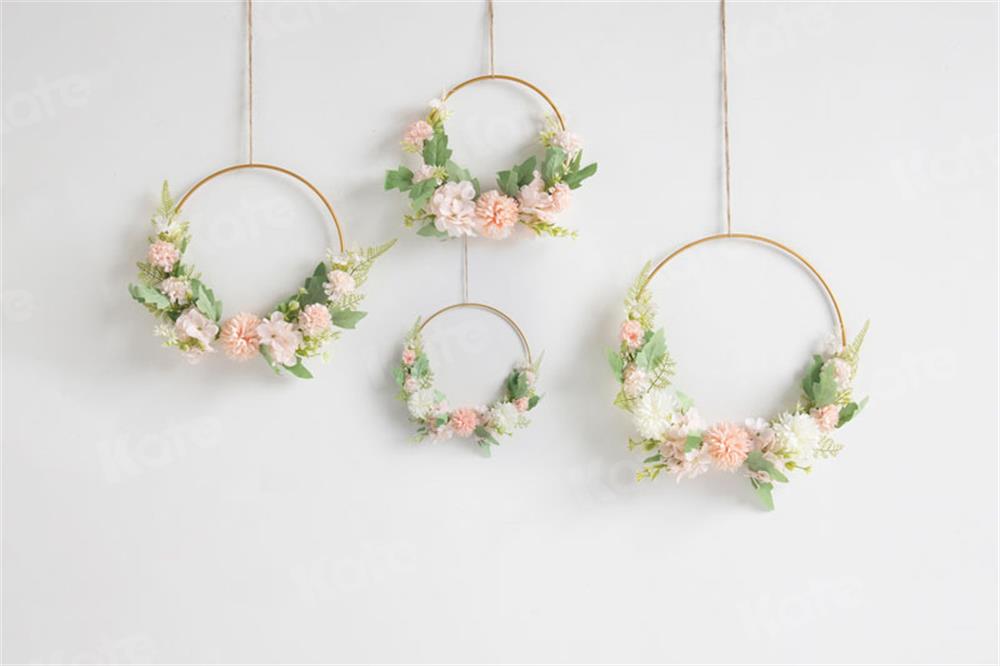 Kate White Wall Flowers Backdrop Wreath for Photography