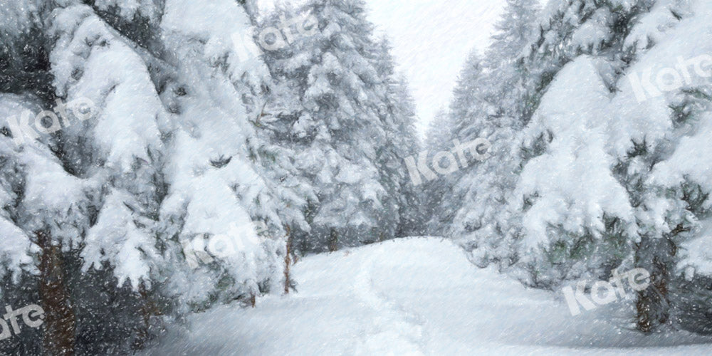 Kate Winter Snowfield Scene Backdrop Forest Designed by GQ