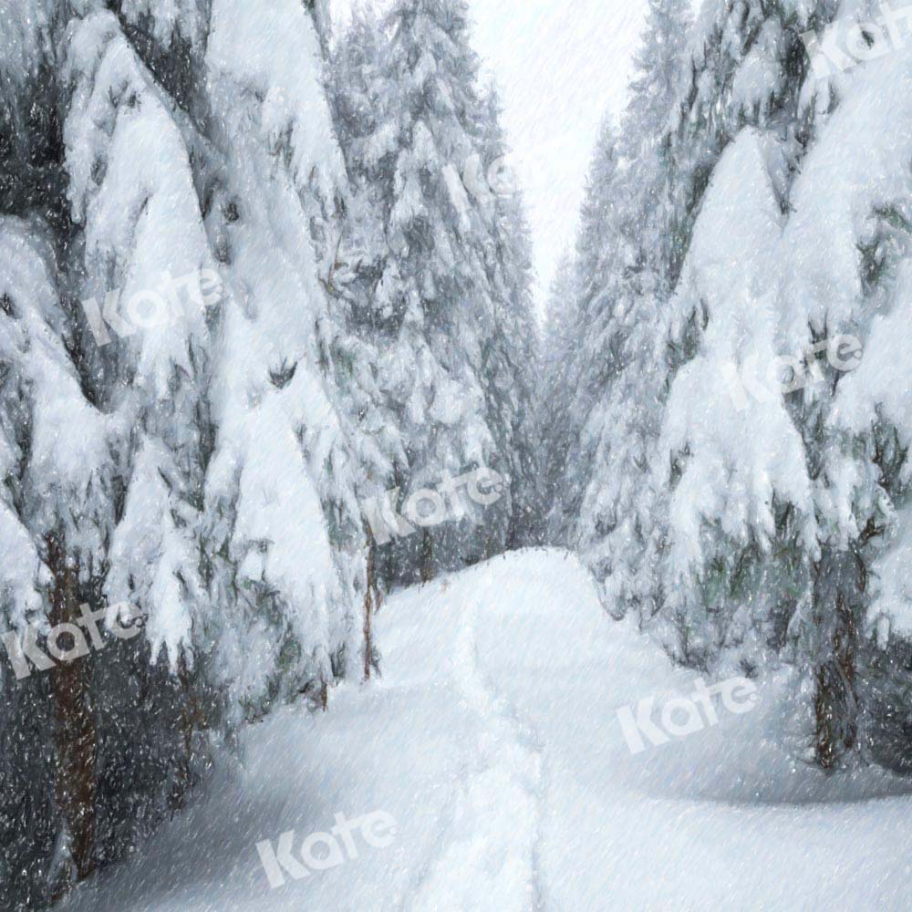 Kate Winter Snowfield Scene Backdrop Forest Designed by GQ