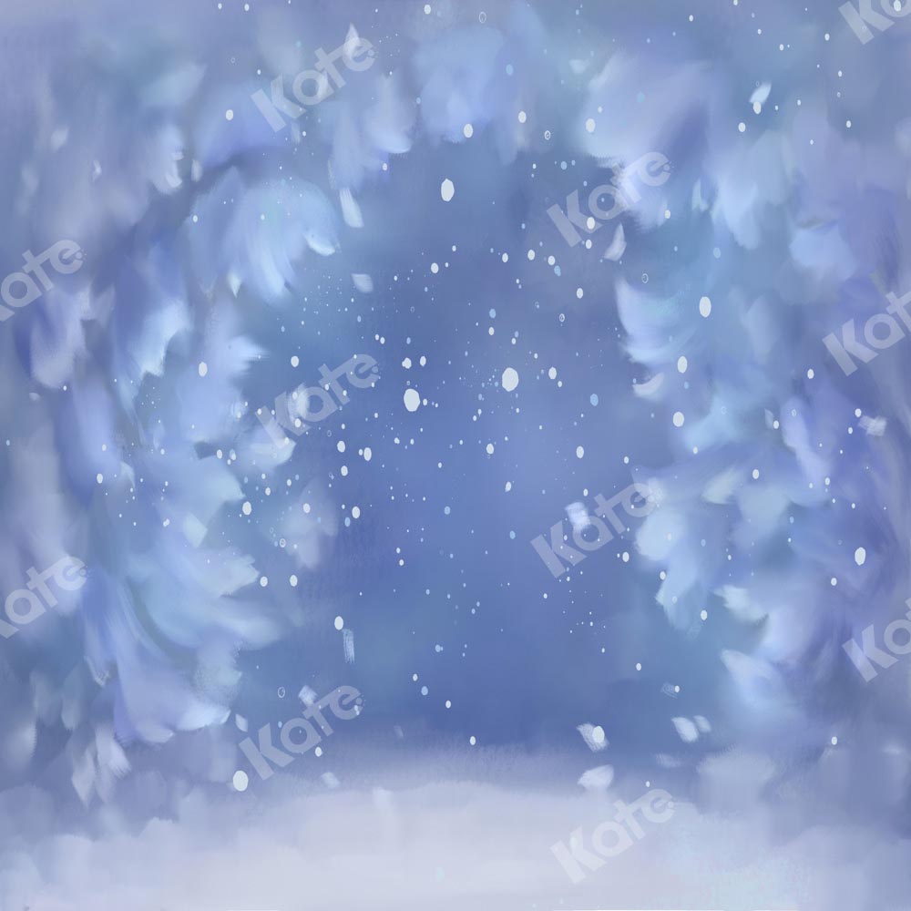 Kate Winter Snowflakes Backdrop Blue Dream Designed by GQ