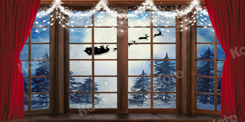 Kate Winter Woods Backdrop Snow Scene Christmas Designed by Chain Photography