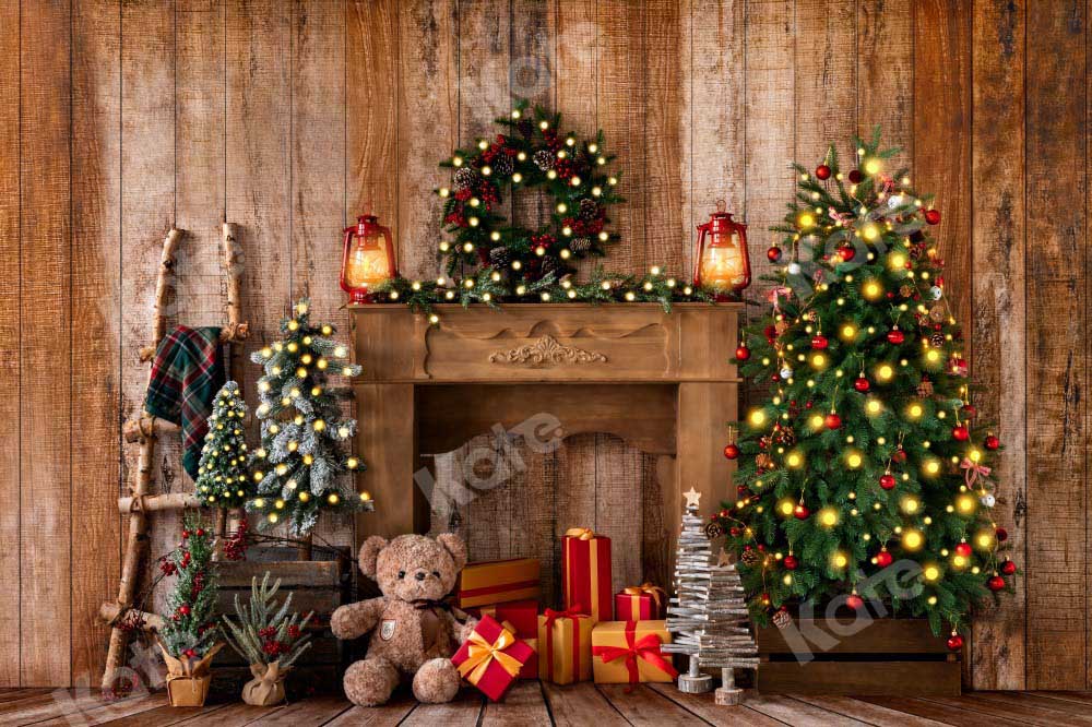 Kate Christmas Gifts Backdrop Wreath Bear Designed by Emetselch