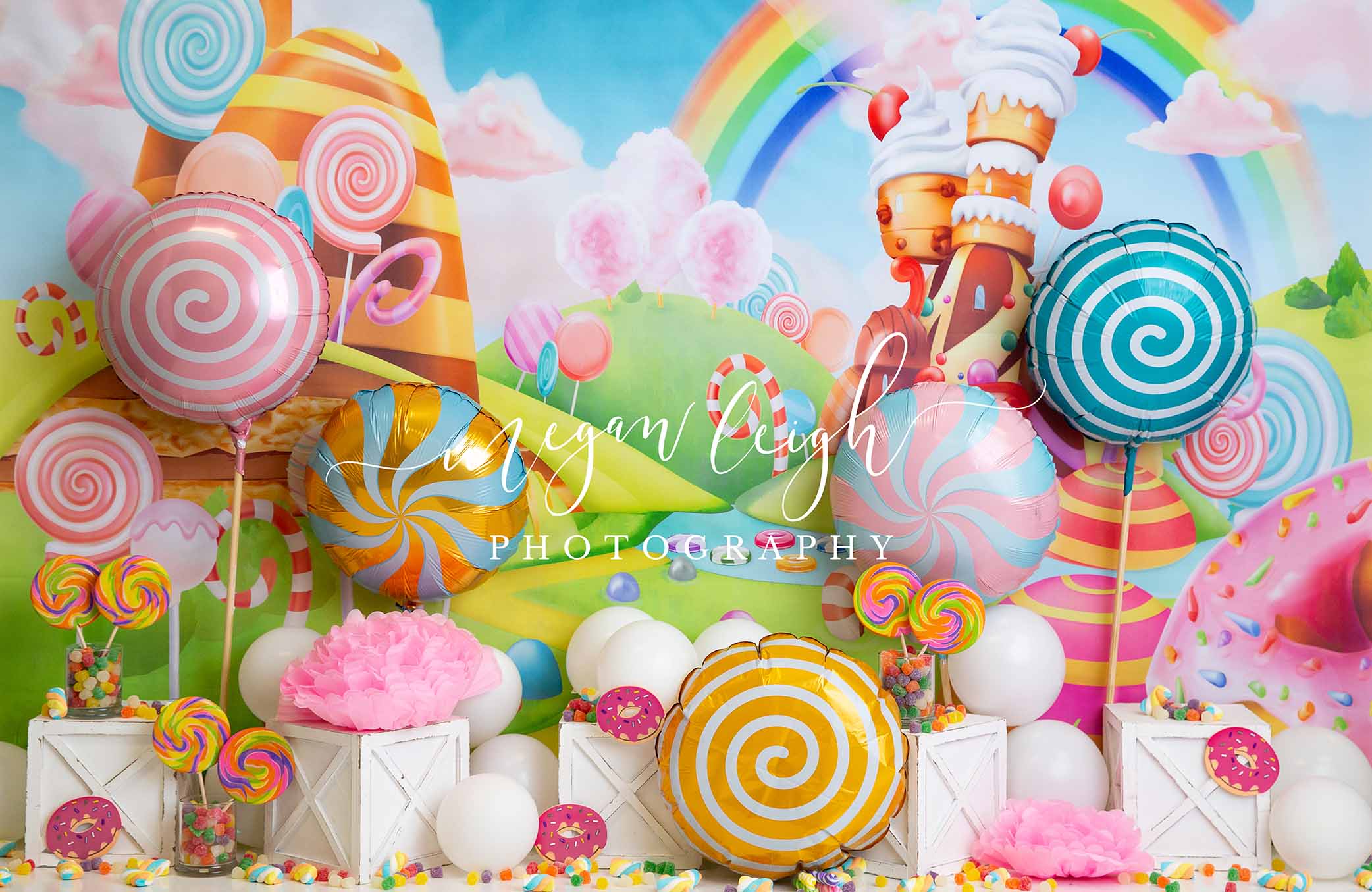 Kate sweets treats Backdrop Cake Smash Designed by Megan Leigh Photography