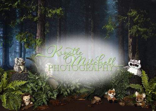 Katebackdrop鎷㈡綖Kate Woodland Creatures Forest Backdrop Designed By Krystle Mitchell Photography