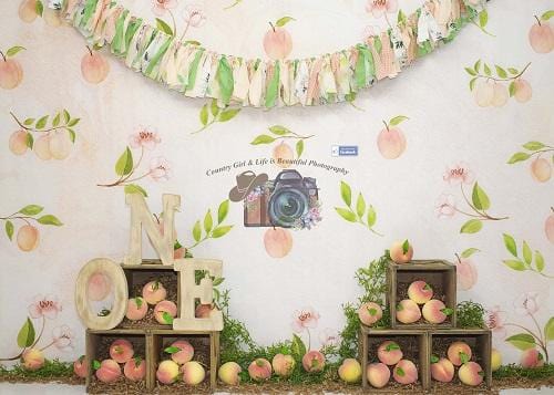 Kate Georgia Peach 1st Birthday Backdrop Designed By Leann West