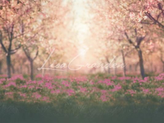 Katebackdrop鎷㈡綖Kate Spring Cherry Blossoms Orchard Backdrop for Photography Designed by Lisa Granden