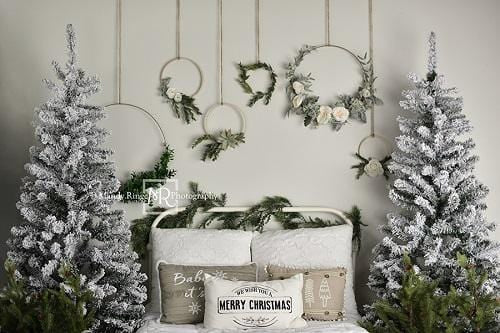 Kate Christmas/Winter Bed Backdrop Designed by Mandy Ringe Photography - Kate Backdrop