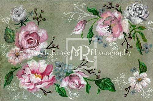 Katebackdrop鎷㈡綖Kate Fine Art Pink Floral Backdrop Designed By Mandy Ringe Photography