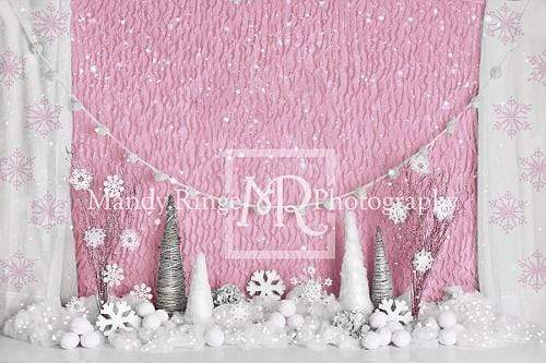 Katebackdrop鎷㈡綖Kate Pink Winter Onederland Girly Backdrop Designed By Mandy Ringe Photography