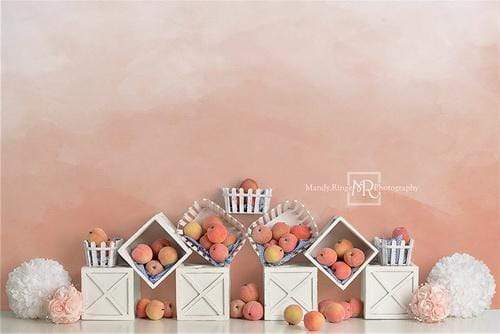Katebackdrop鎷㈡綖Kate Summer Peaches and Cream Backdrop for Children Designed By Mandy Ringe Photography