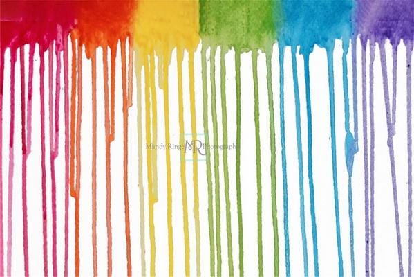 Kate Rainbow Paint Drips Backdrop Designed by Mandy Ringe Photography