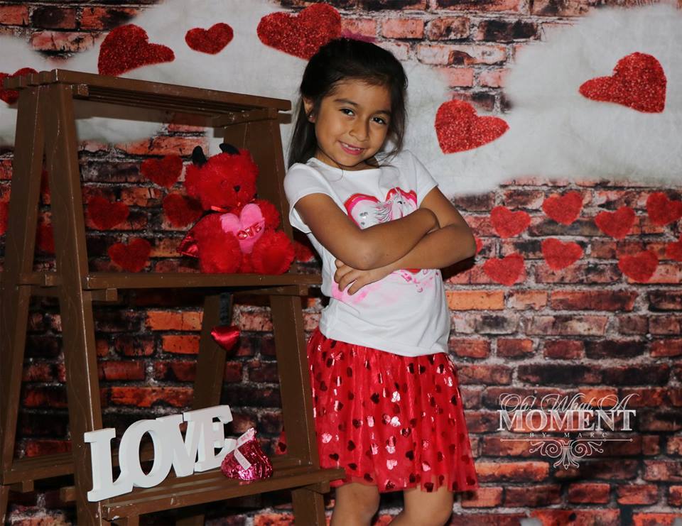 Katebackdrop£ºKate Dark Brick with Red Hearts Valentine's Day Backdrop for Photography designed by Jerry_Sina