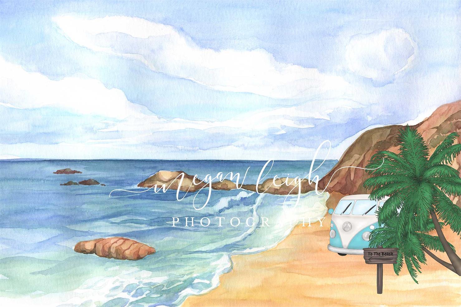Katebackdrop鎷㈡綖Kate Beach Summer Children Backdrop Designed by Megan Leigh Photography