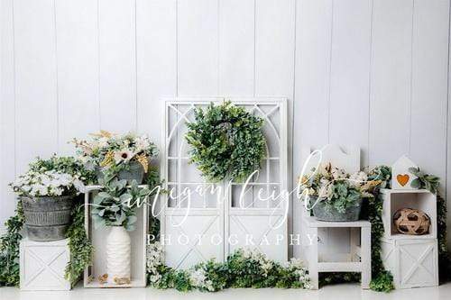 Katebackdrop鎷㈡綖Kate Floral White Boho Backdrop Designed By Megan Leigh Photography