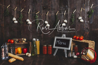 Kate Cake Smash Wood Kitchen Printed Backdrop Designed By Rose Abbas