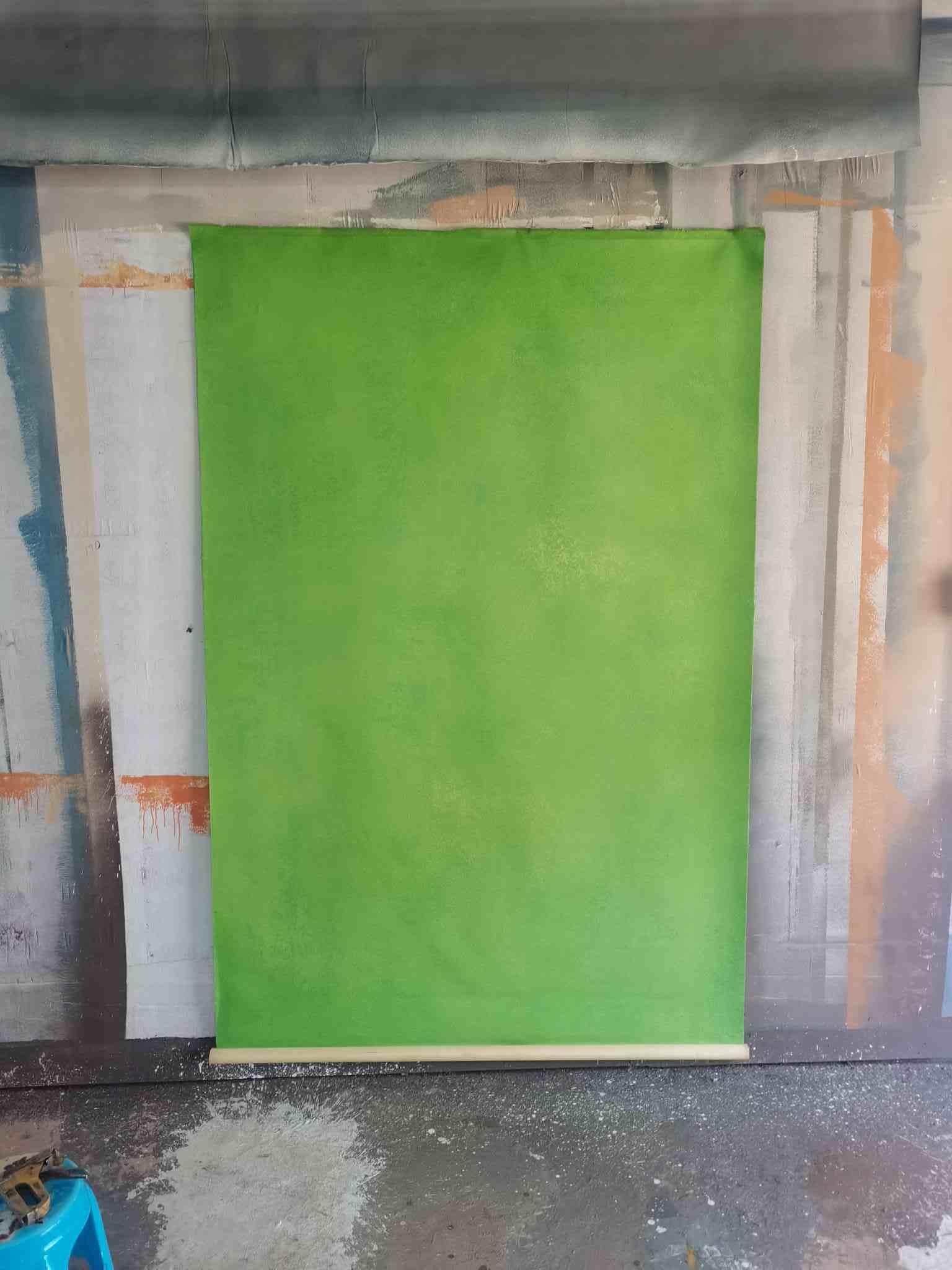 Kate 5x7ft Monet Abstract Texture Green Spray Painted Backdrop