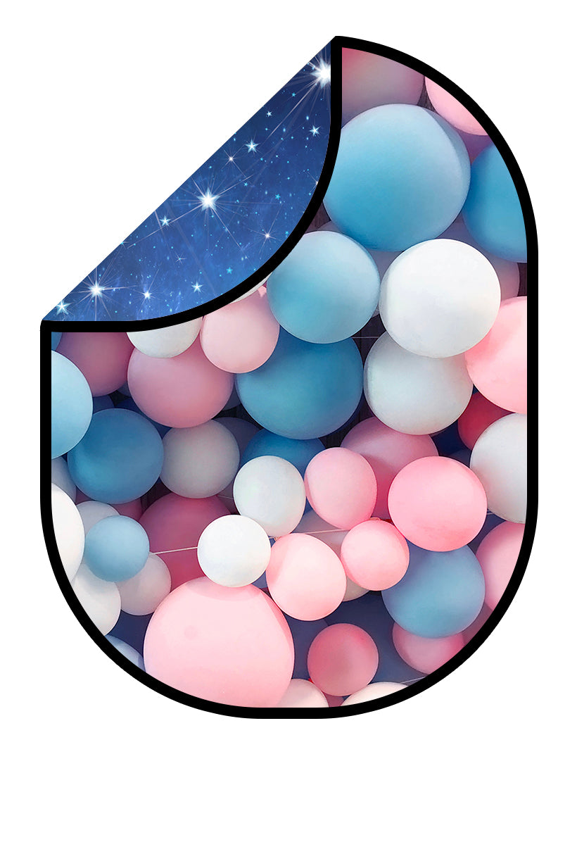 Kate Nebula Star Night/Balloons Cake Smash Collapsible Backdrop Photography 5X6.5ft(1.5x2m)