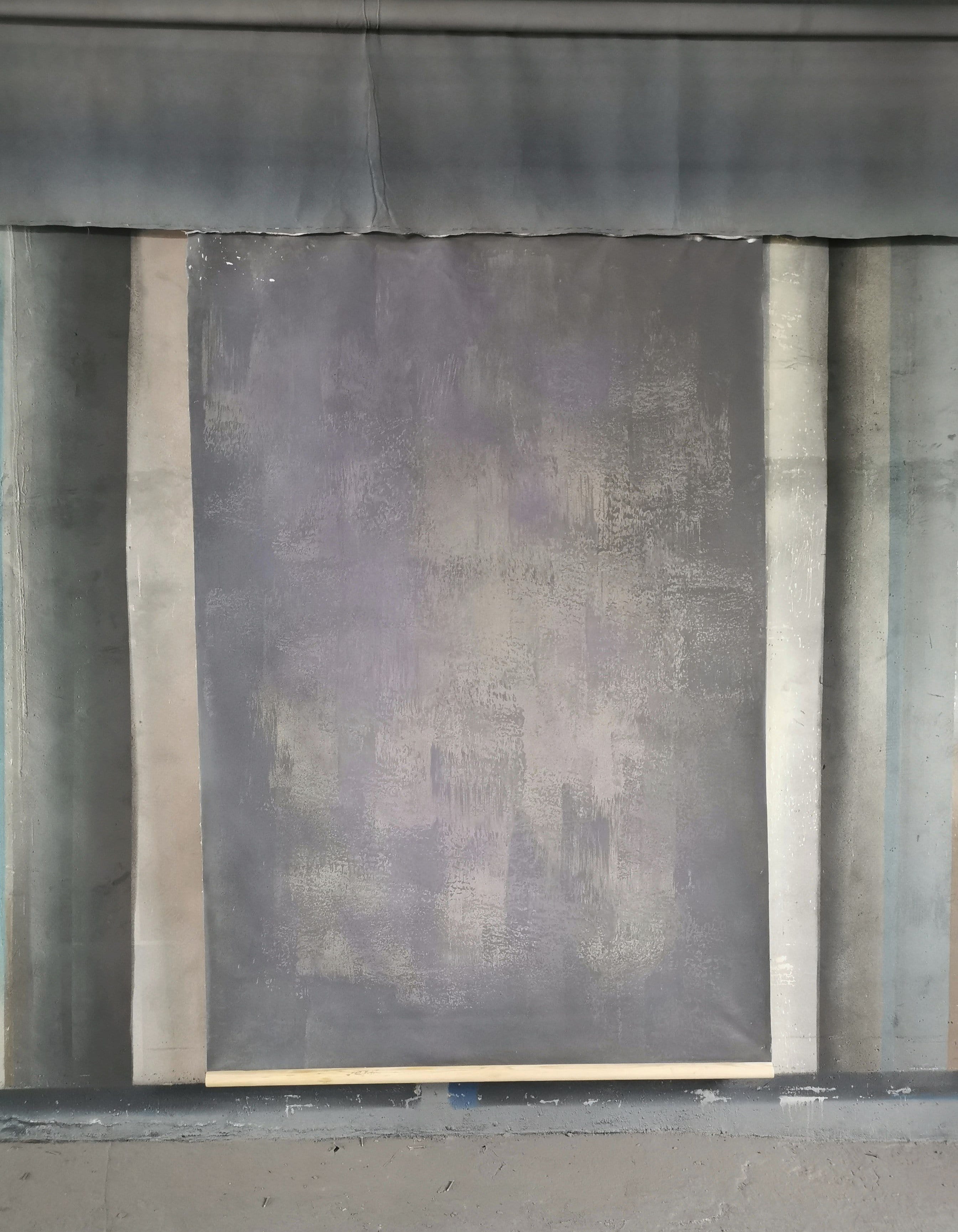 Kate 5x7ft Abstract Texture Gray with some Purple Hand Painted Canvas Backdrop - Kate Backdrop