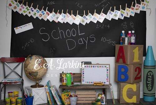 Katebackdrop£ºKate Back to School Days Backdrop for Children Photography Designed By Erin Larkins