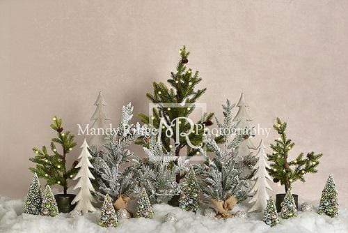 Katebackdrop£ºKate Simple Christmas Trees Snowy Backdrop for Photography Designed By Mandy Ringe Photography