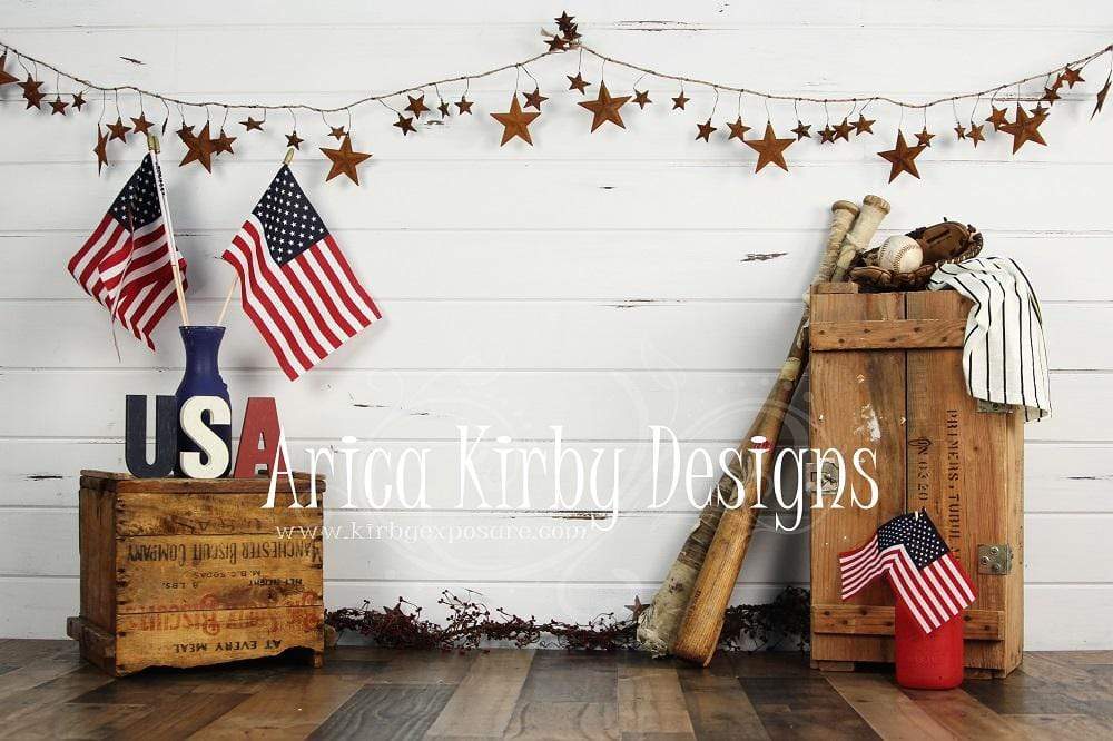 Katebackdrop閹枫垺缍朘ate Stars and Stripes Forever July of 4th Backdrop designed by Arica Kirby