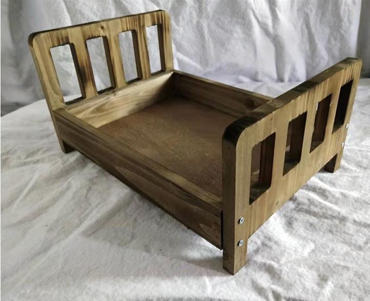 Kate Baby Cot Small Wooden Bed for Newborn Baby Photo Props Photography